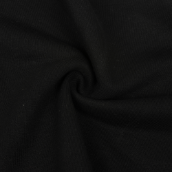 Ткань Футер 3-х нитка, Петля, цвет Черный (на отрез)  в Жуковском