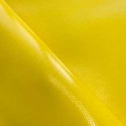 Ткань ПВХ 600 гр/м2 плотная, Жёлтый (Ширина 150см), на отрез  в Жуковском
