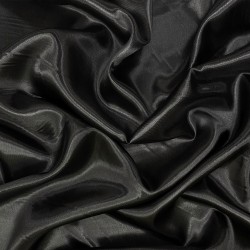 Ткань Атлас-сатин, цвет Черный (на отрез)  в Жуковском