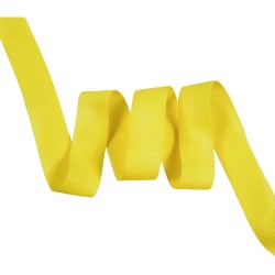 Окантовочная лента-бейка, цвет Жёлтый 22мм (на отрез)  в Жуковском